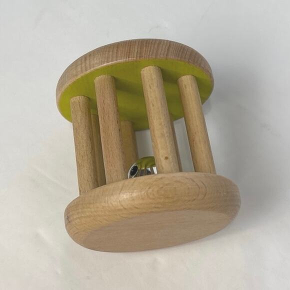 LOVEVERY Wooden Rolling Bell Rattle Montessori Wooden Baby Toy - Picture 4 of 5